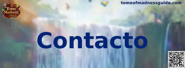 Página de contacto y asistencia de Tome of Madness